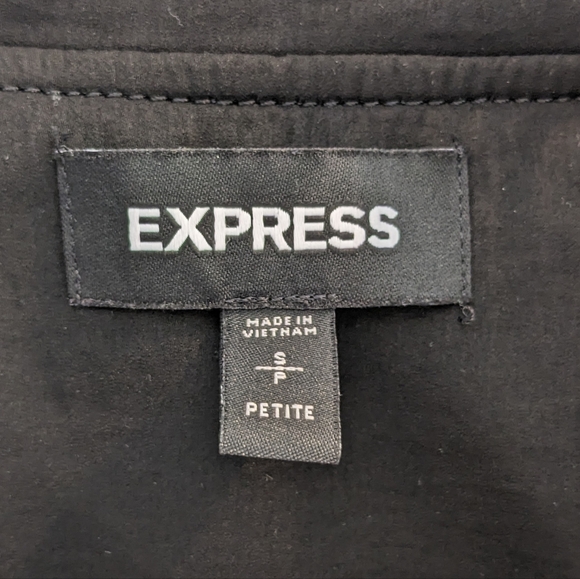 Express Relaxed Zip Front Jacket (Pitch Black, Size Petite S) - Picture 5 of 5
